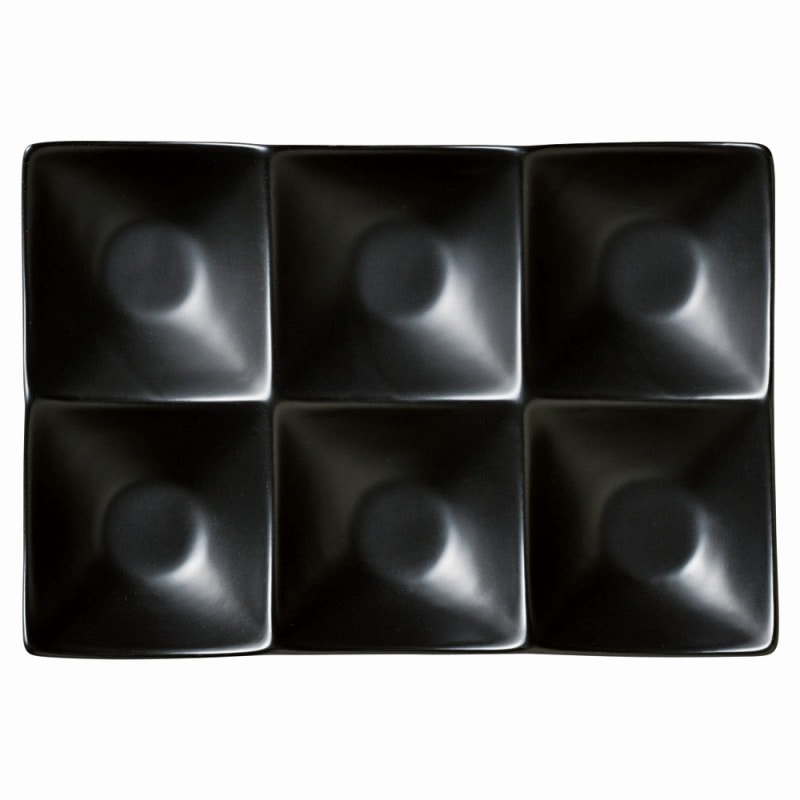 金正陶器 スタイル黒6P角鉢 1個(ご注文単位1個)【直送品】