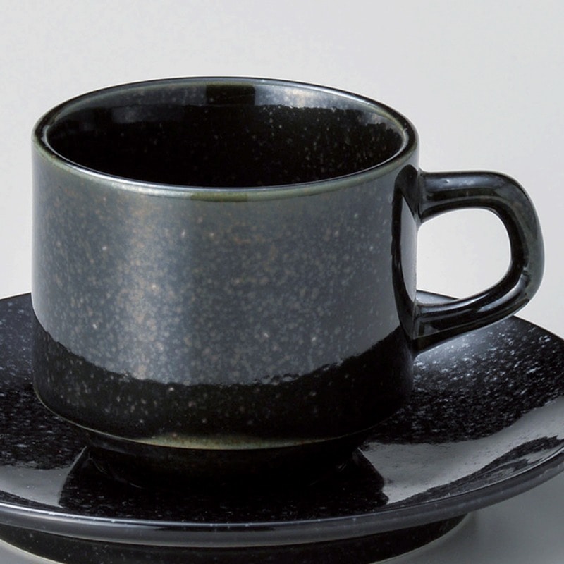 金正陶器 黒御影スタックコーヒー碗 1個 ※カップ単品のみ（ご注文単位1個）【直送品】