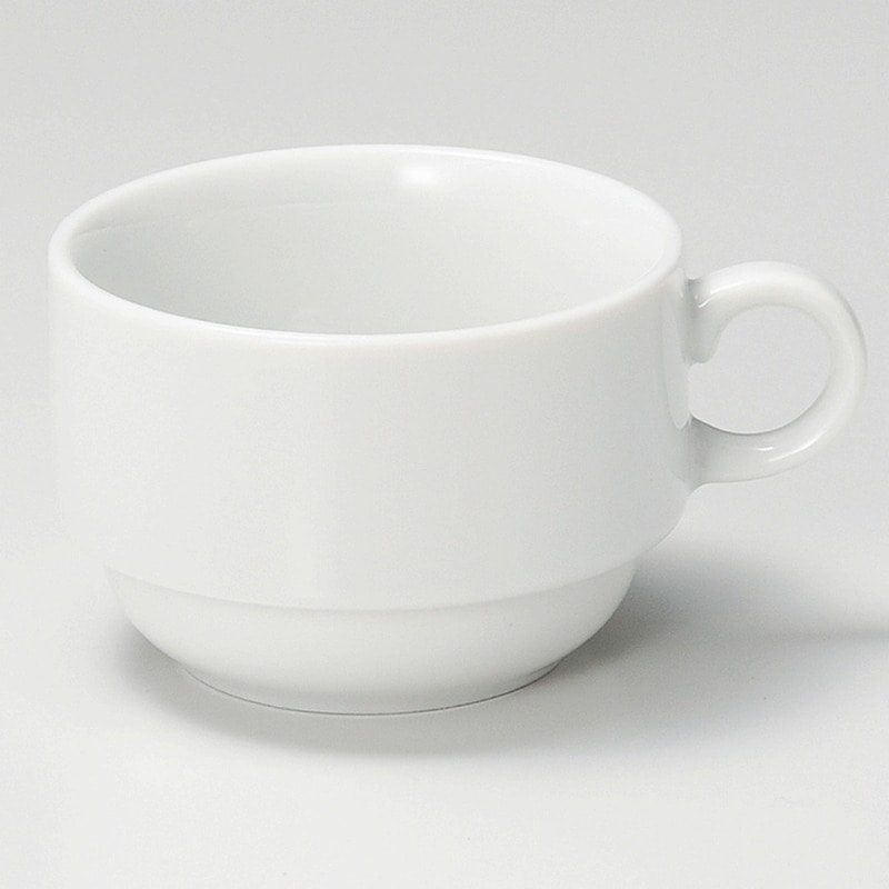金正陶器 ショートスタックマグカップ(白) 1個(ご注文単位1個)【直送品】