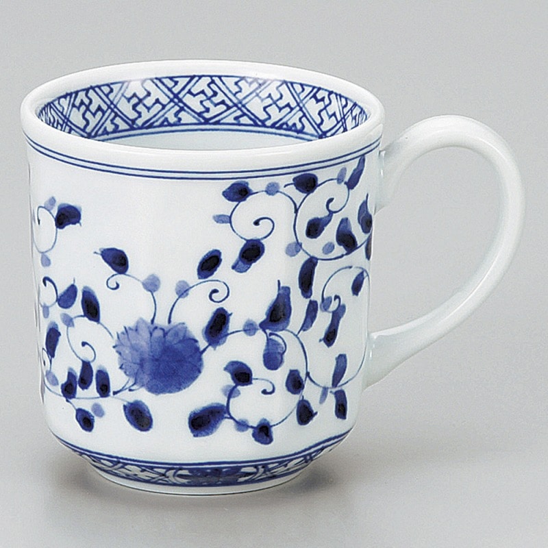 金正陶器 藍凛唐草マグカップ 1個(ご注文単位1個)【直送品】
