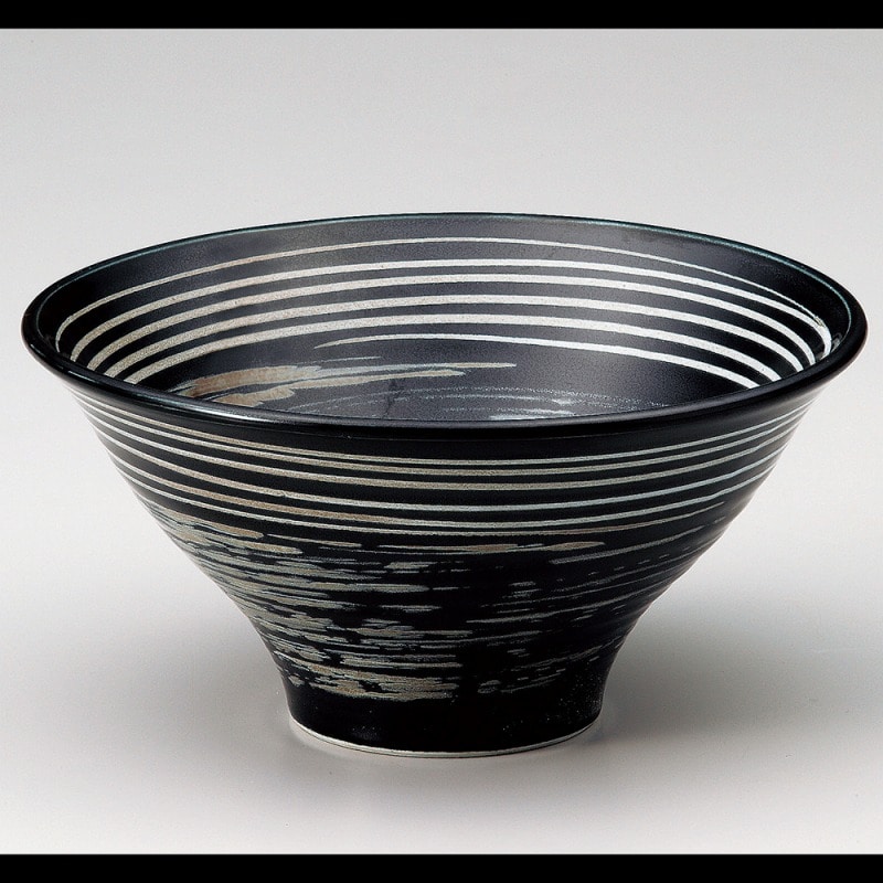 金正陶器 黒うずライン6.0反丼 1個(ご注文単位1個)【直送品】