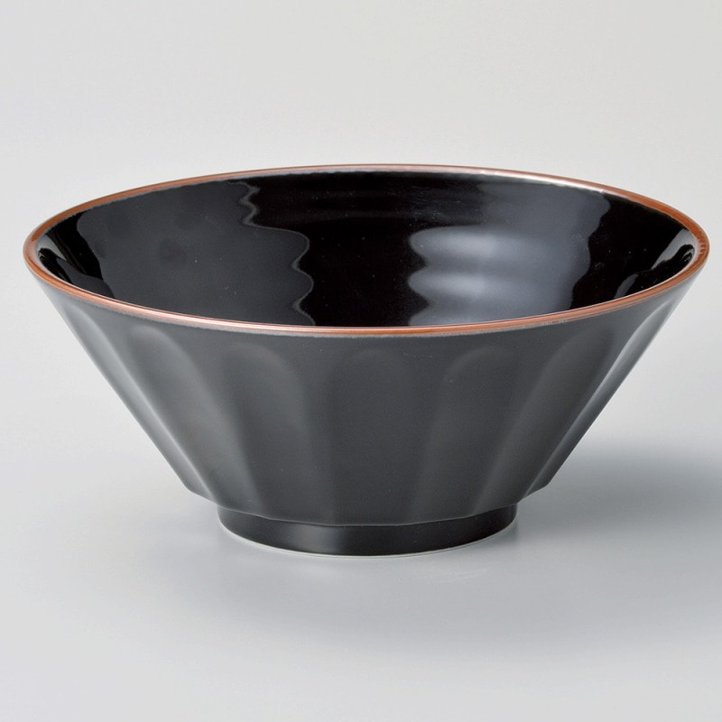 金正陶器 黒しのぎ6.8ラーメン丼 1個(ご注文単位1個)【直送品】