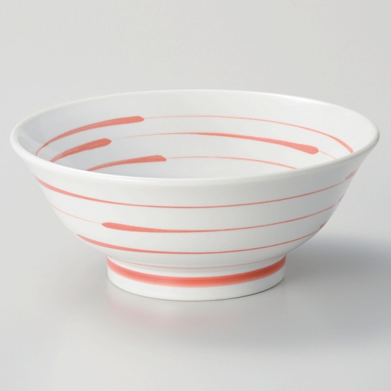 金正陶器 紅三線6.3高台丼 1個(ご注文単位1個)【直送品】