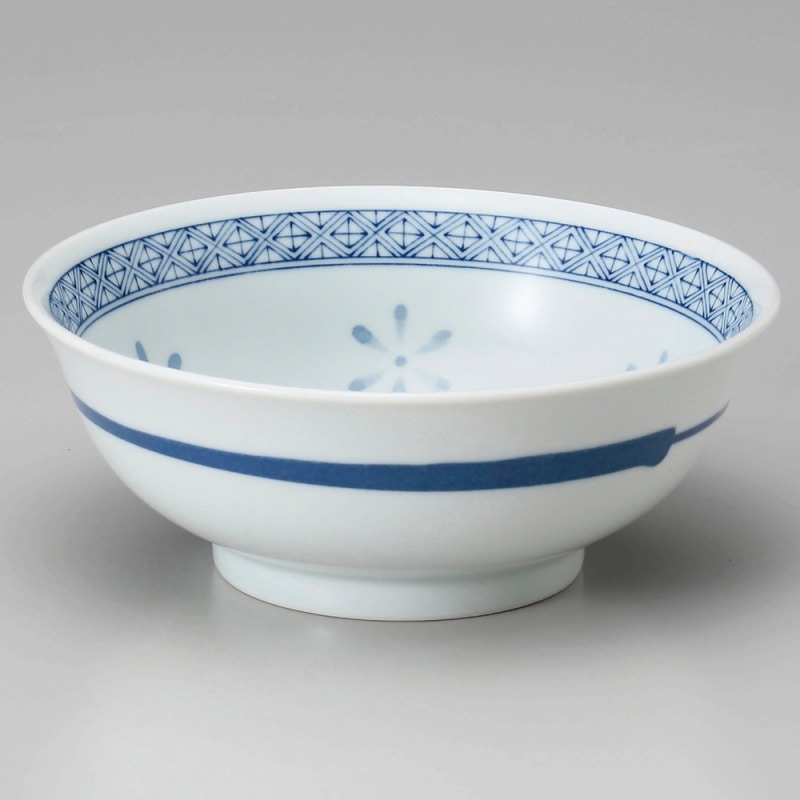 金正陶器 染付ホタル牡丹ラーメン丼 1個(ご注文単位1個)【直送品】