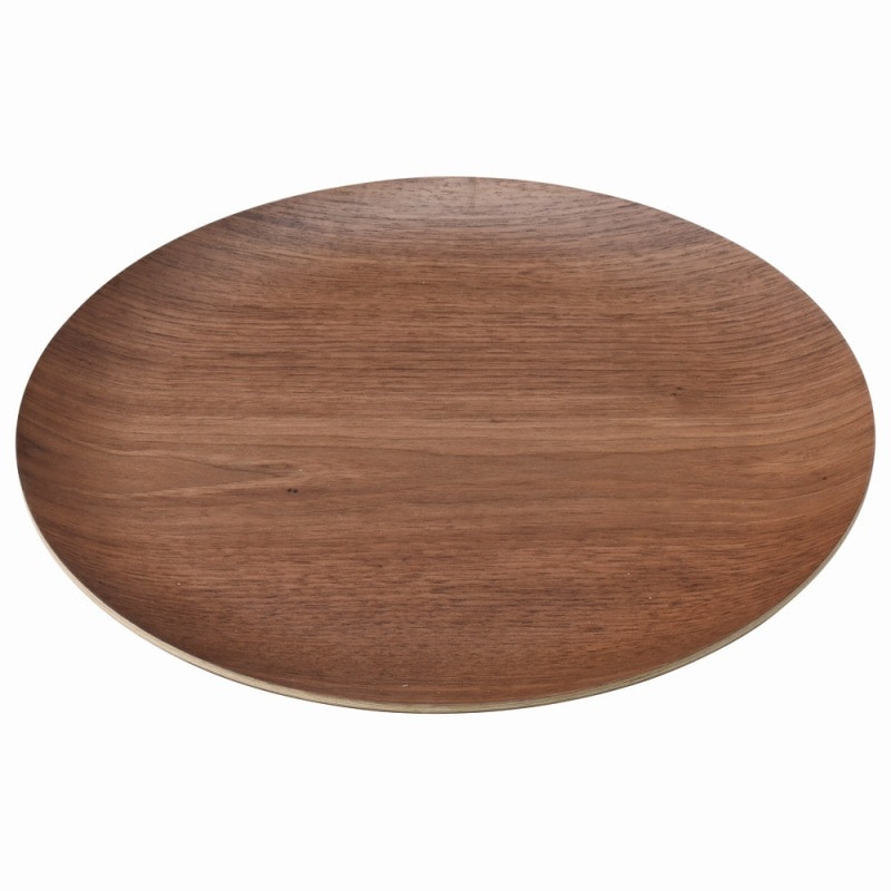 金正陶器 黒オールナット丸トレー33㎝ 1個（ご注文単位1個）【直送品】