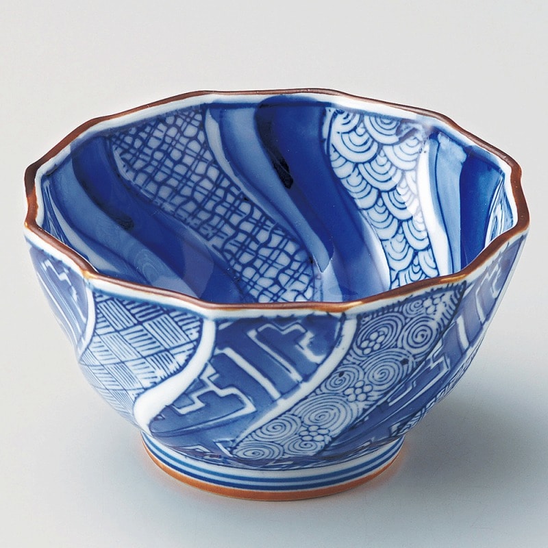 金正陶器 染付捻り祥瑞4.0小鉢 1個（ご注文単位1個）【直送品】