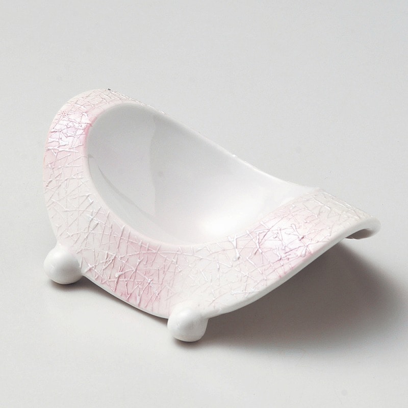 金正陶器 ピンク吹ラスター三ツ足小鉢 1個（ご注文単位1個）【直送品】
