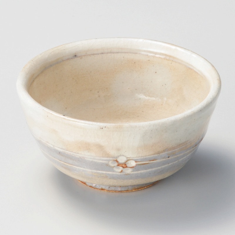 金正陶器 手造り粉引華紋（土物）飯碗 1個（ご注文単位1個）【直送品】