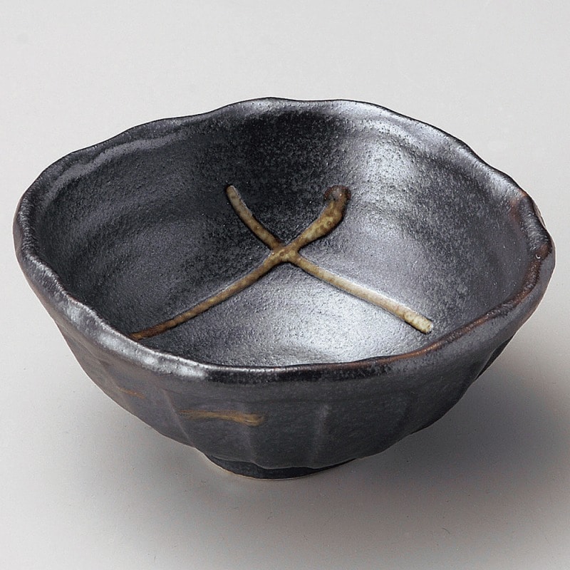 金正陶器 黒釉白流し36ケズリ鉢 1個（ご注文単位1個）【直送品】