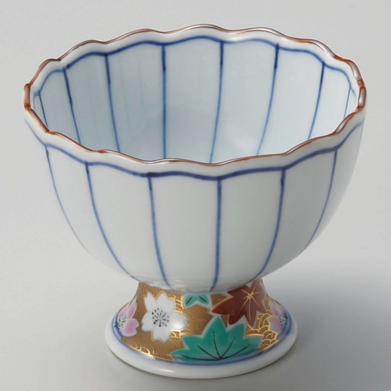 金正陶器 菊割春秋色刺3.6小鉢 1個（ご注文単位1個）【直送品】