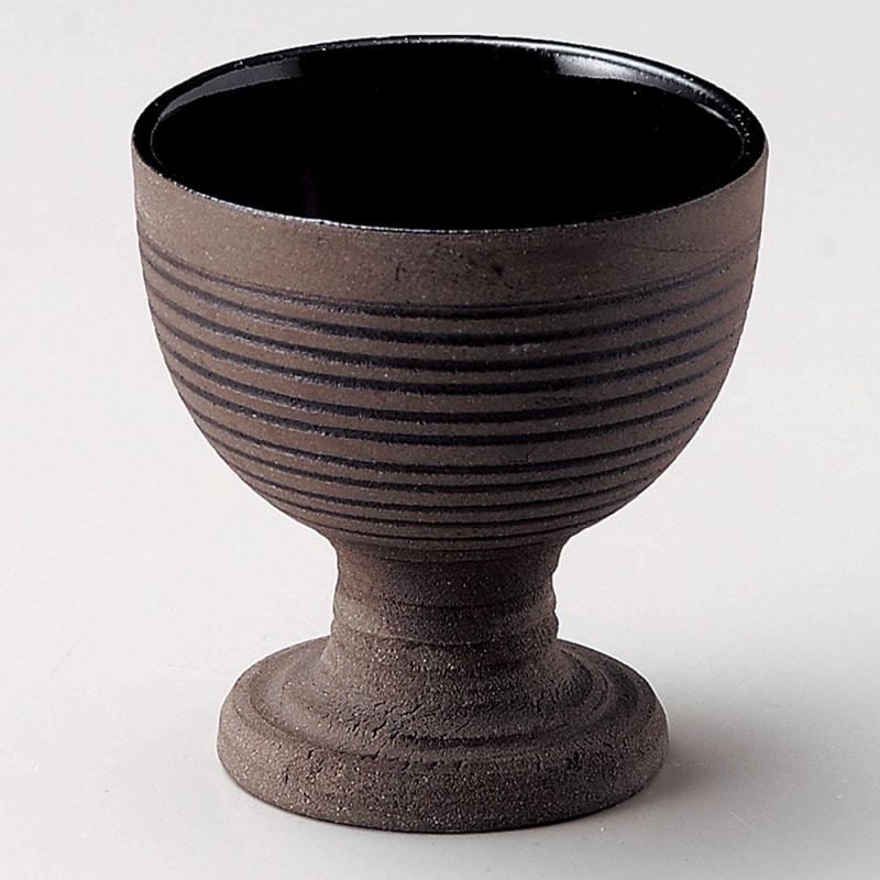 金正陶器 黒土千段高台小付 1個（ご注文単位1個）【直送品】