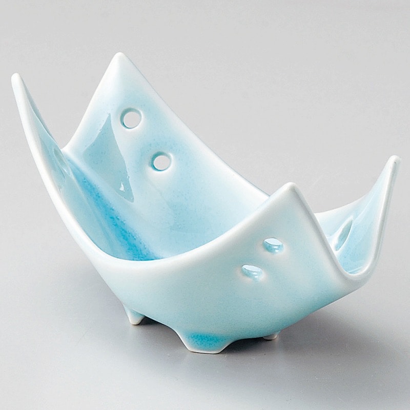 金正陶器 湖水青白透し舟形小鉢 1個（ご注文単位1個）【直送品】