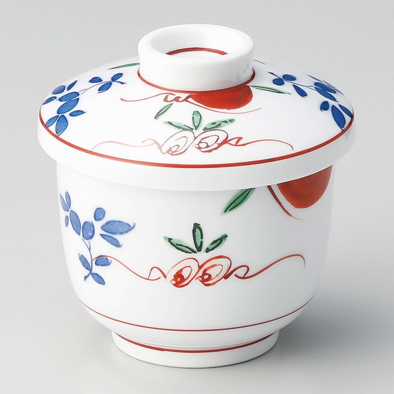 金正陶器 染錦春日（強化） 京形むし碗 1個（ご注文単位1個）【直送品】