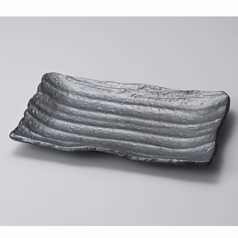 金正陶器 白釉しのぎ大皿 1個(ご注文単位1個)【直送品】