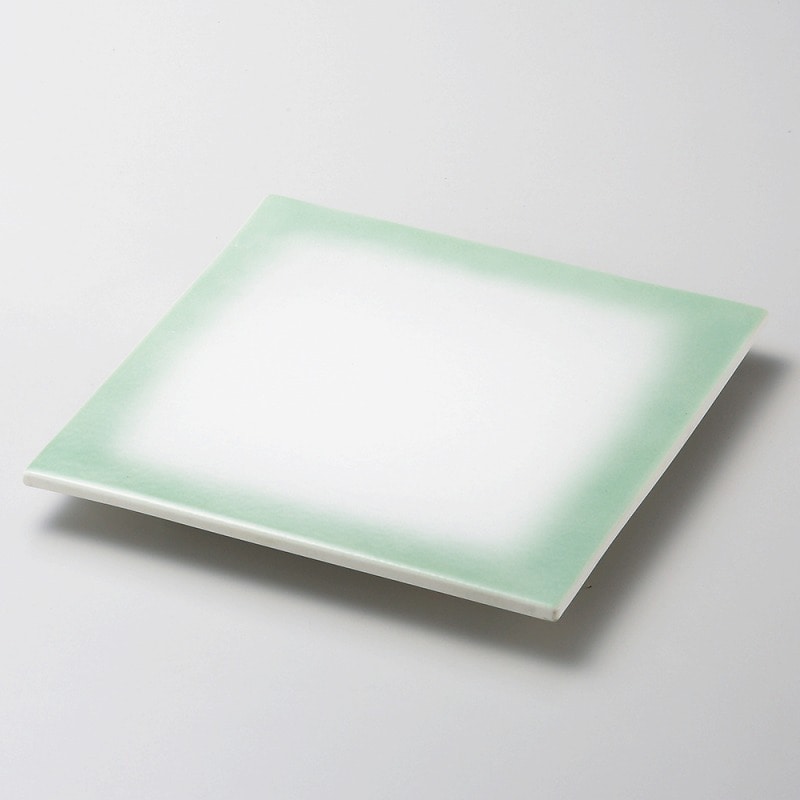 金正陶器 ヒワ吹正角25㎝陶板皿 1個（ご注文単位1個）【直送品】