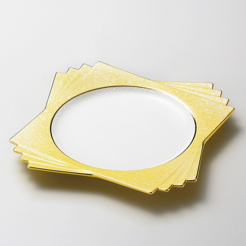 金正陶器 黄釉 四ッ重ね 前菜皿 1個（ご注文単位1個）【直送品】