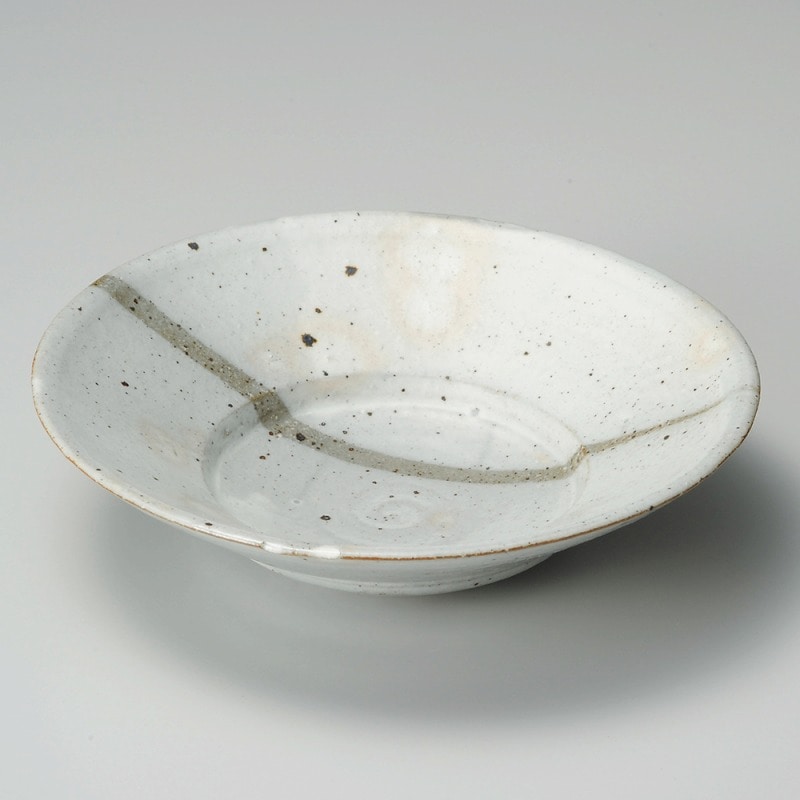 金正陶器 粉引 塗り分け リム7.0鉢 1個(ご注文単位1個)【直送品】