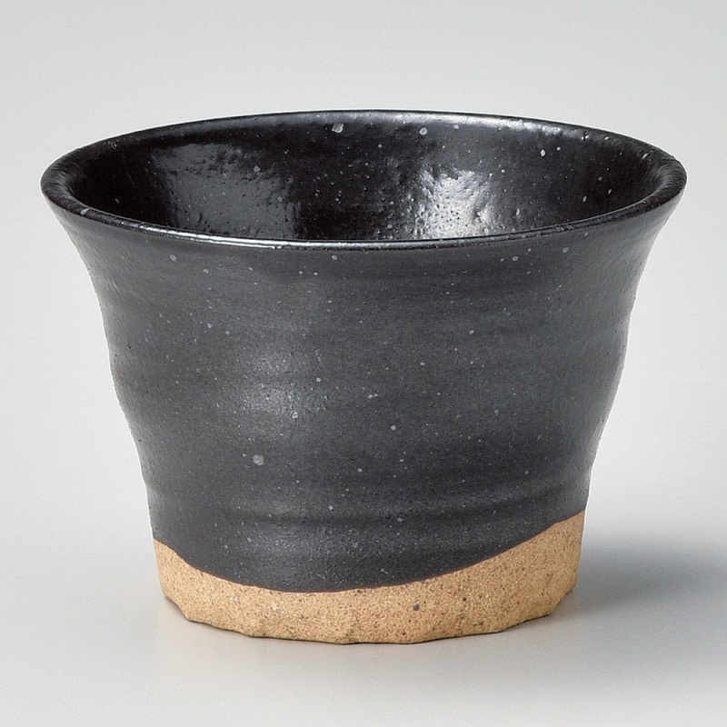 金正陶器 黒織部焼酎カップ(中) 1個(ご注文単位1個)【直送品】
