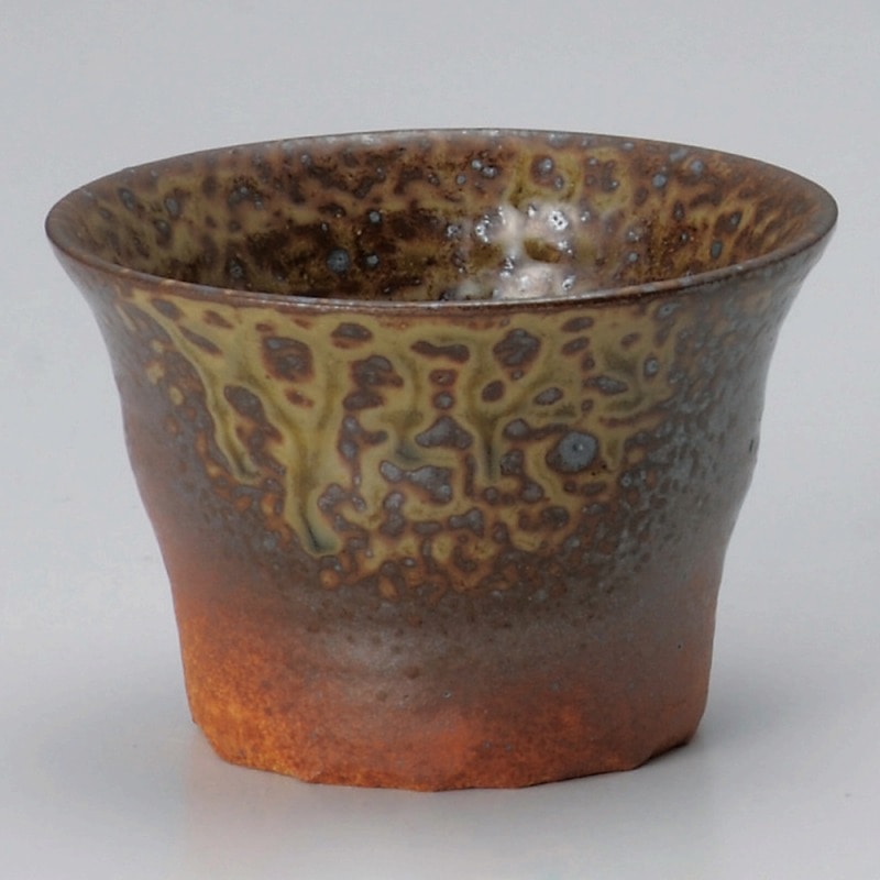 金正陶器 備前風焼酎カップ(中) 1個(ご注文単位1個)【直送品】