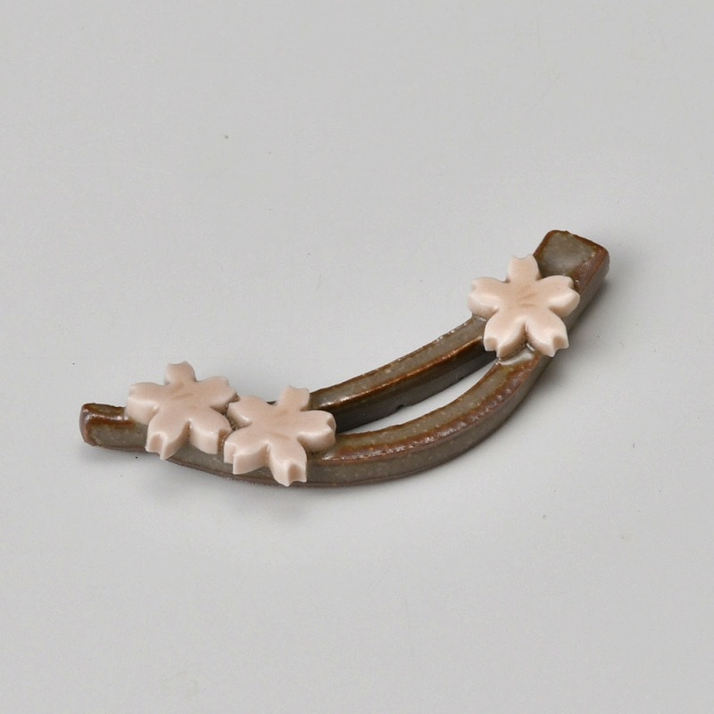 金正陶器 しだれ桜手造り箸置 1個(ご注文単位1個)【直送品】