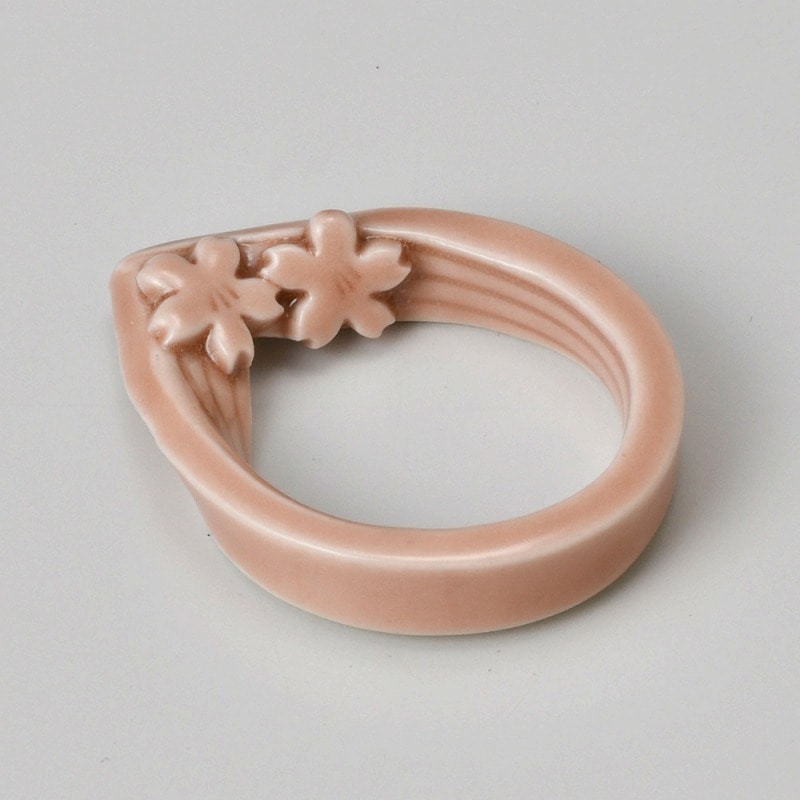 金正陶器 しずくリング桜手造り箸置 1個(ご注文単位1個)【直送品】