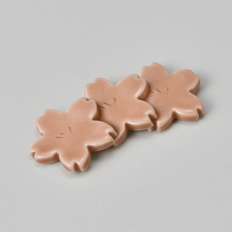 金正陶器 三連桜手造り箸置 1個(ご注文単位1個)【直送品】