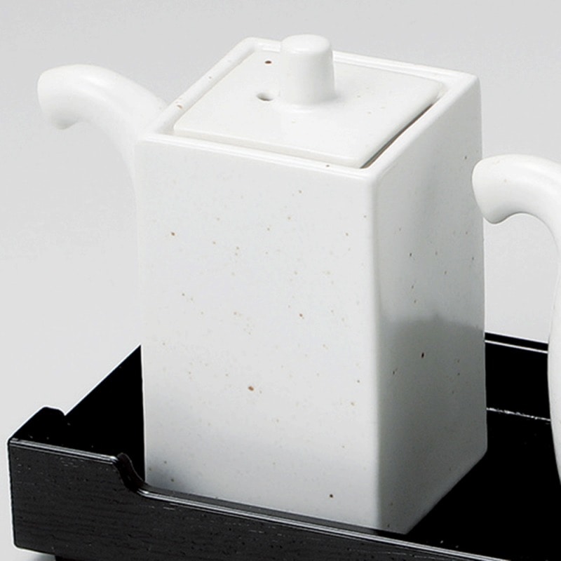 金正陶器 白備前 角ソース 1個(ご注文単位1個)【直送品】