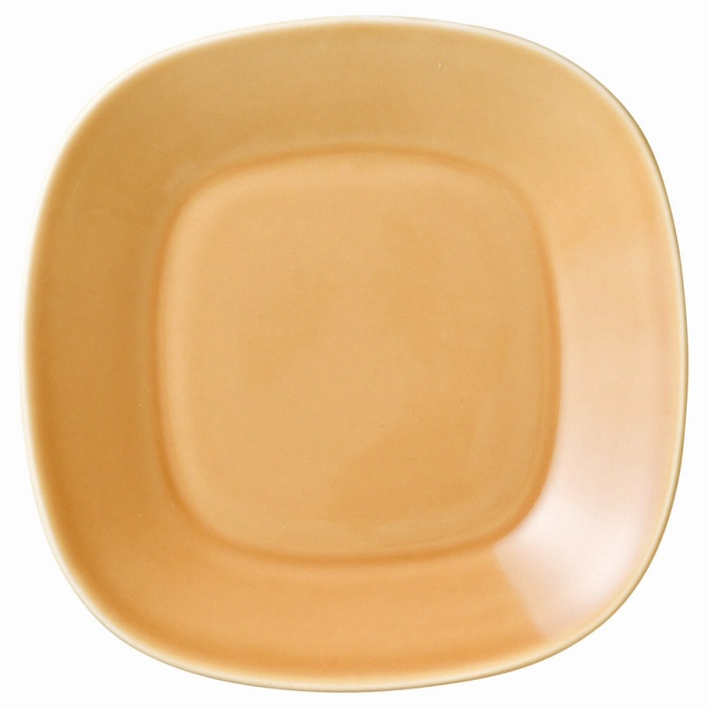 金正陶器 なでかくマスタード14㎝プレート 1個(ご注文単位1個)【直送品】