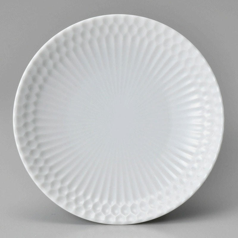 金正陶器 リップル白磁多用受皿 1個 ※ソーサー単品のみ（ご注文単位1個）【直送品】