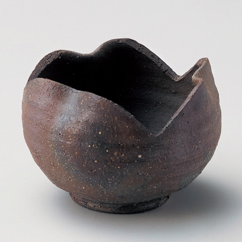 金正陶器 炭化窯変割山椒小鉢 1個(ご注文単位1個)【直送品】