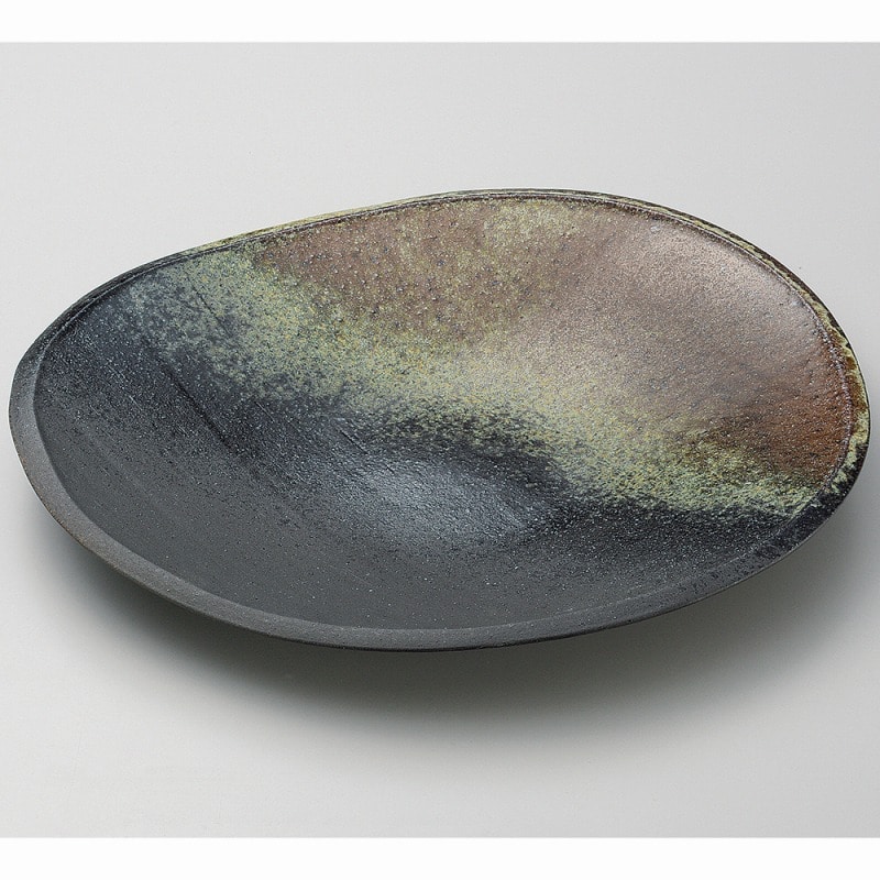 金正陶器 古陶13.0変形大皿 1個（ご注文単位1個）【直送品】