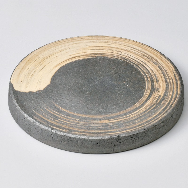金正陶器 黒窯変刷毛目皿 1個(ご注文単位1個)【直送品】