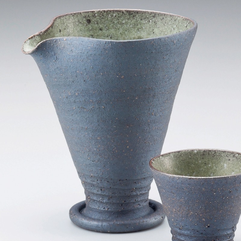 金正陶器 焼〆緑彩注器 1個(ご注文単位1個)【直送品】