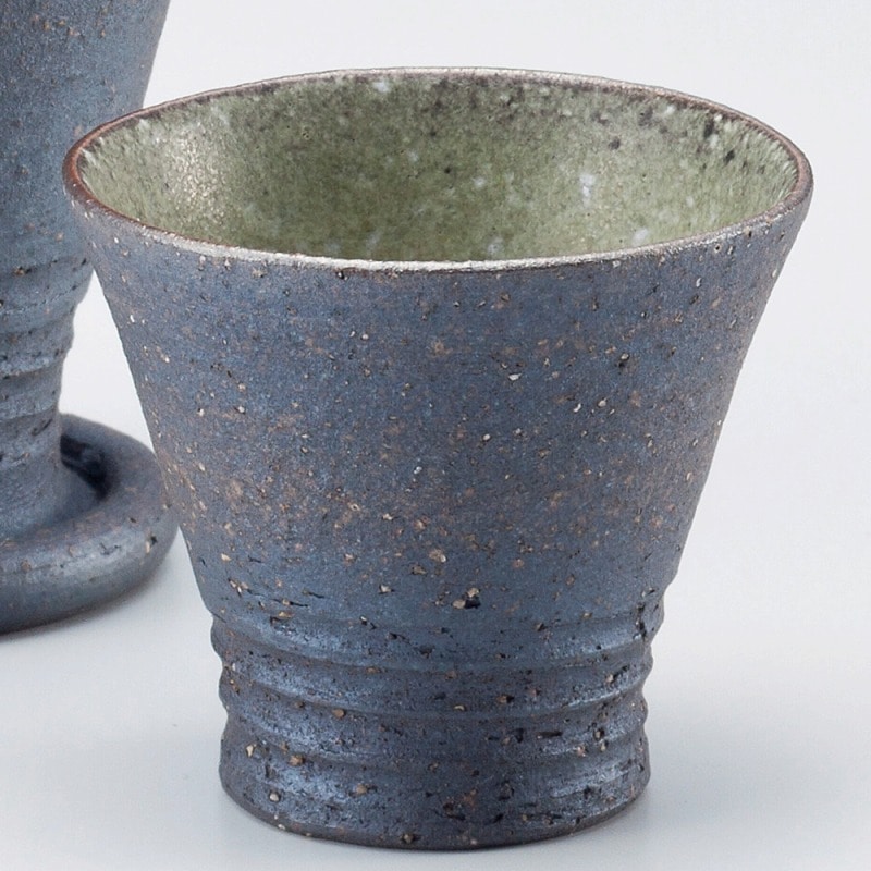 金正陶器 焼〆緑彩ぐい呑 1個(ご注文単位1個)【直送品】