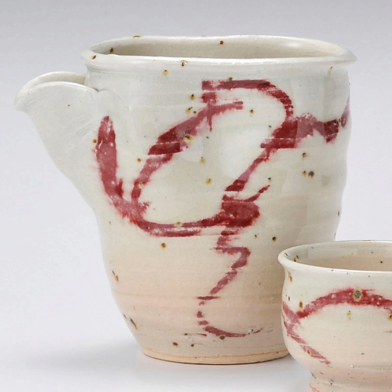 金正陶器 赤絵片口冷酒器(大) 1個(ご注文単位1個)【直送品】