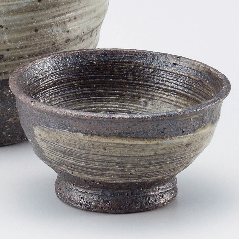 金正陶器 灰刷毛目ぐい呑 1個(ご注文単位1個)【直送品】