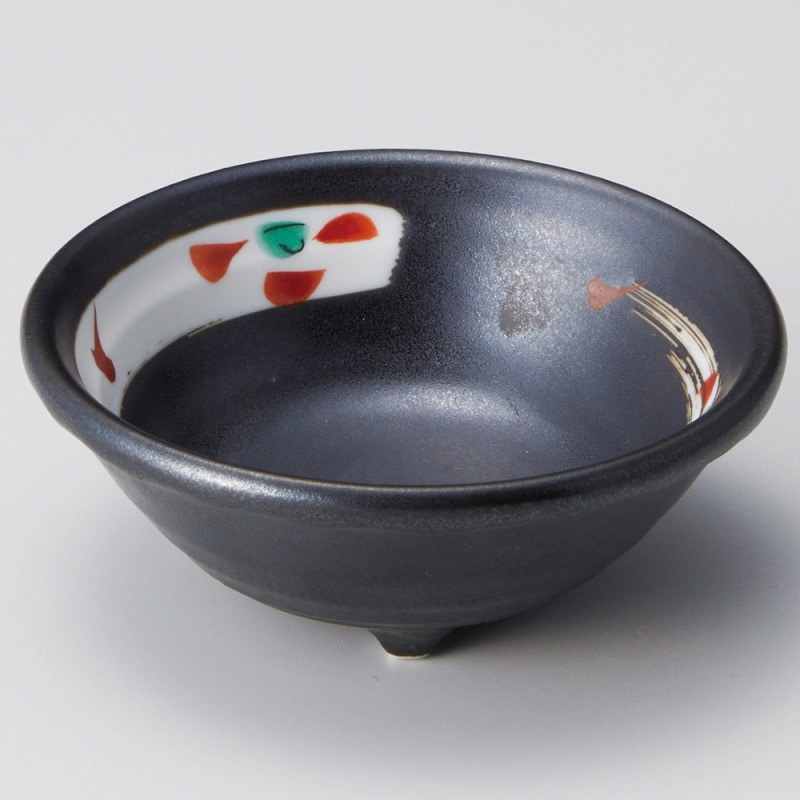 金正陶器 赤絵塗分け三つ足小付 1個(ご注文単位1個)【直送品】