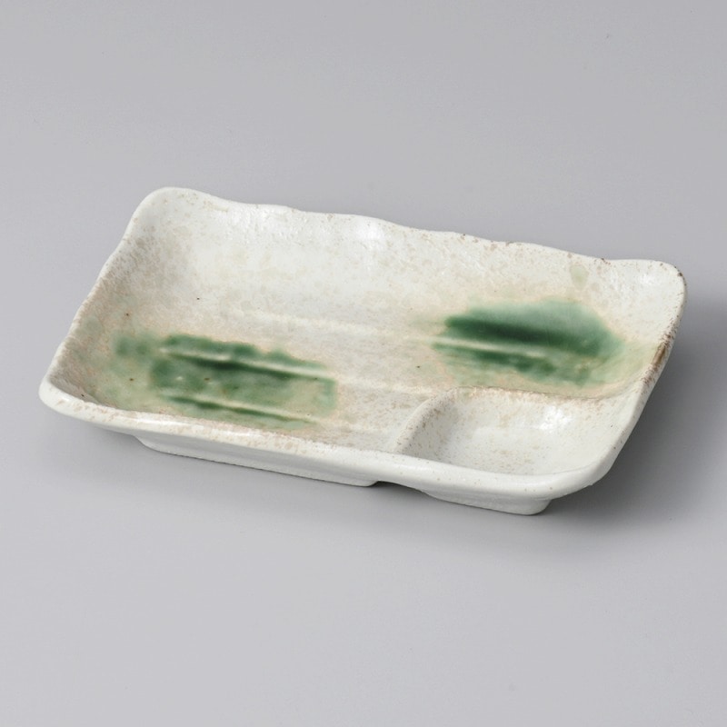 金正陶器 白織部流し16.5㎝ 仕切皿 1個(ご注文単位1個)【直送品】