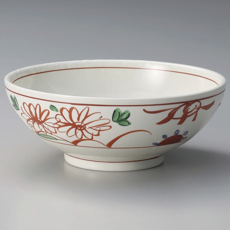 金正陶器 粉引釉古代赤絵さぬき丼 1個(ご注文単位1個)【直送品】