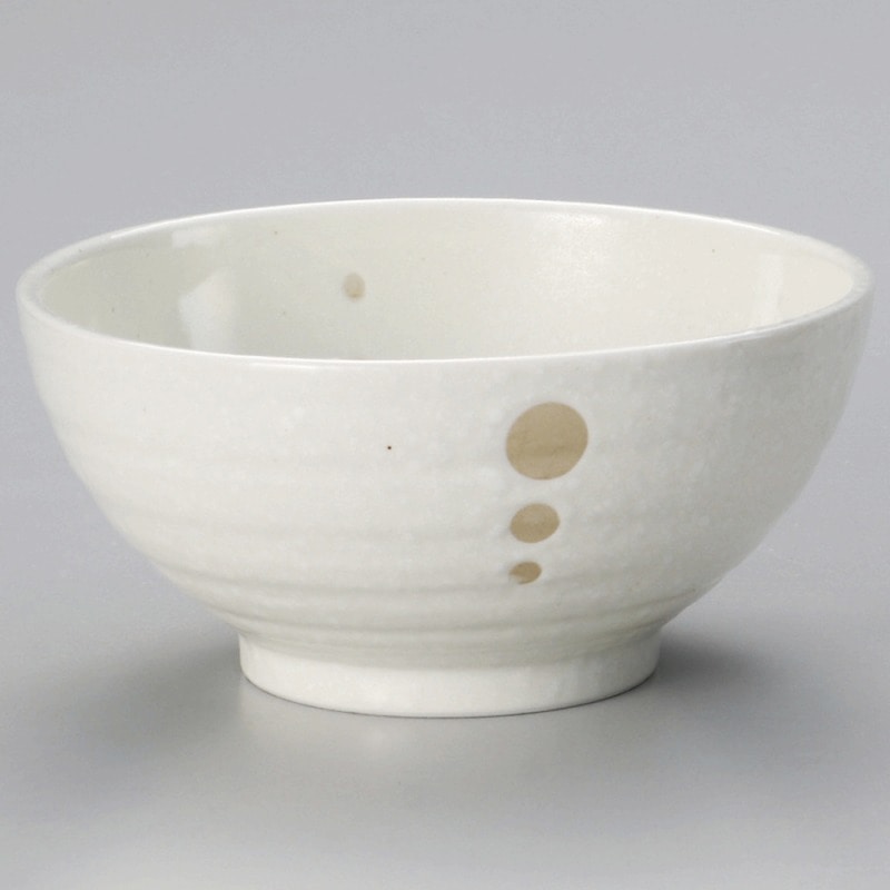 金正陶器 ドット白マットさぬき丼 1個(ご注文単位1個)【直送品】