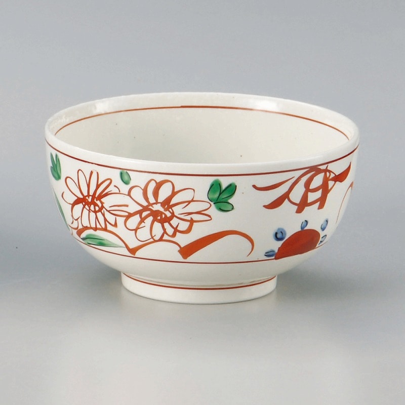 金正陶器 粉引釉古代赤絵お好み丼 大 1個(ご注文単位1個)【直送品】