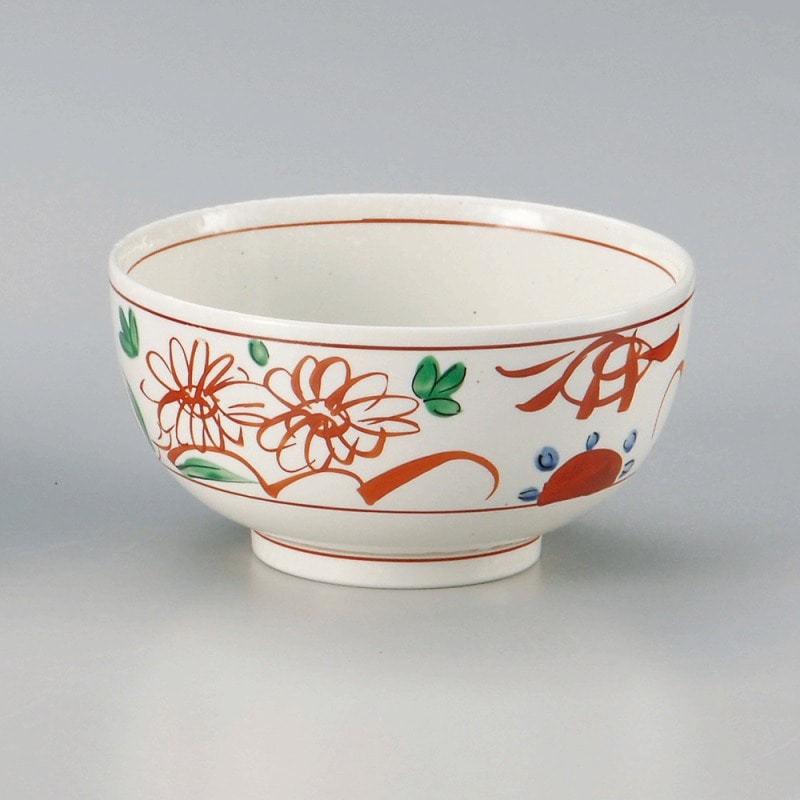 金正陶器 粉引釉古代赤絵お好み丼 小 1個(ご注文単位1個)【直送品】