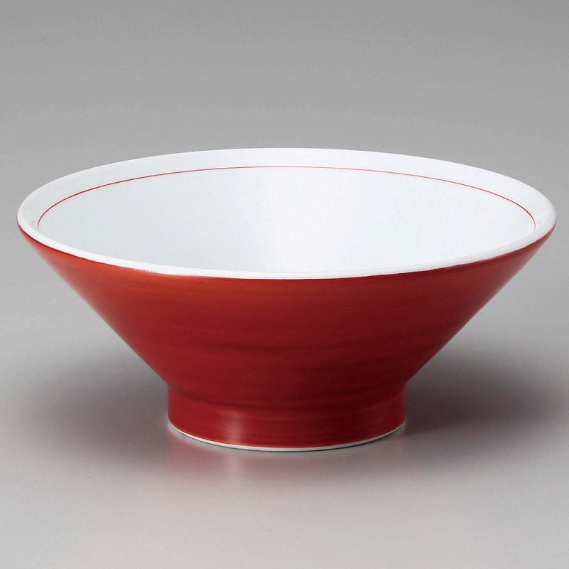 金正陶器 赤巻切立高台7.0丼 1個(ご注文単位1個)【直送品】