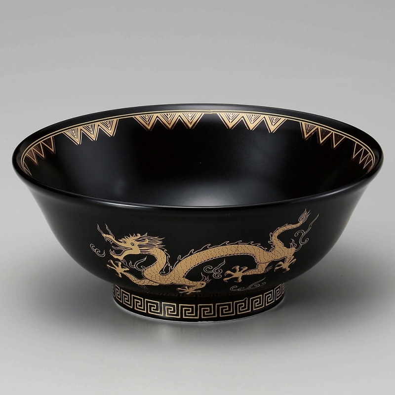 金正陶器 黒釉金龍6.8高台丼 1個(ご注文単位1個)【直送品】