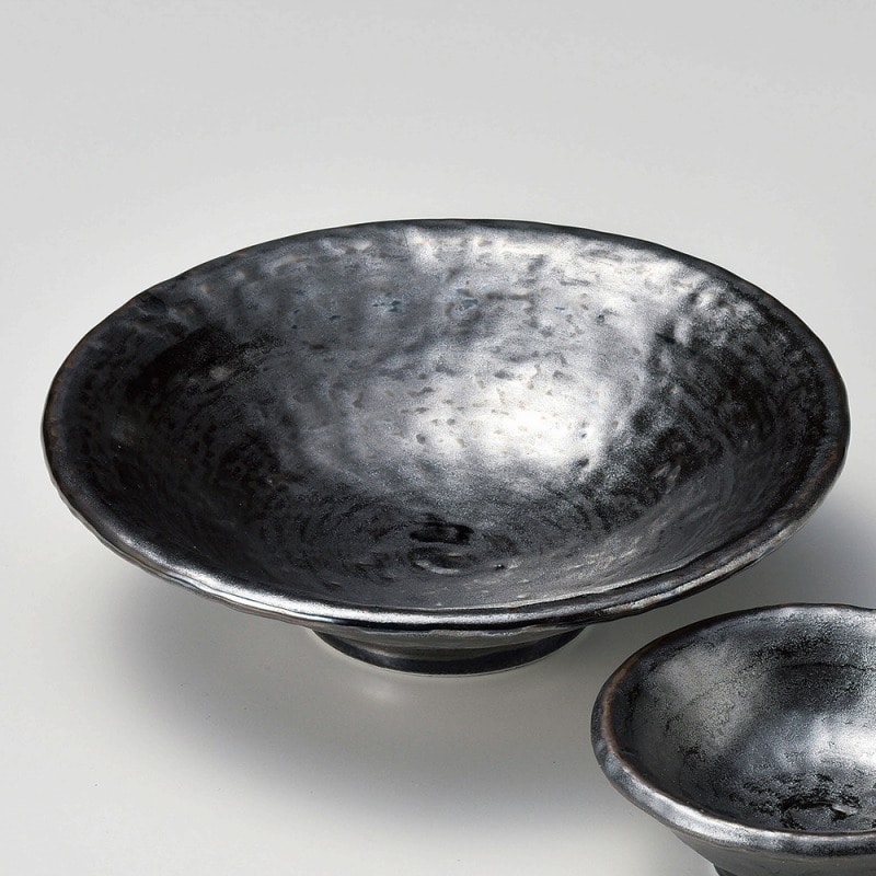 金正陶器 銀彩刷毛巻5.5平鉢 1個（ご注文単位1個）【直送品】