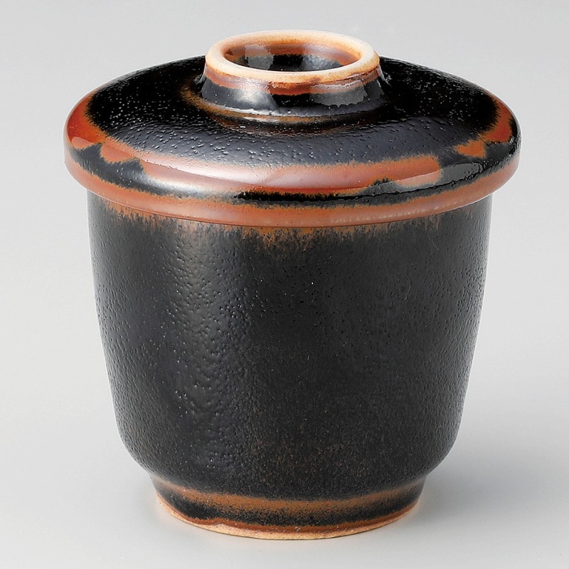 金正陶器 柚子天目むし碗 1個（ご注文単位1個）【直送品】