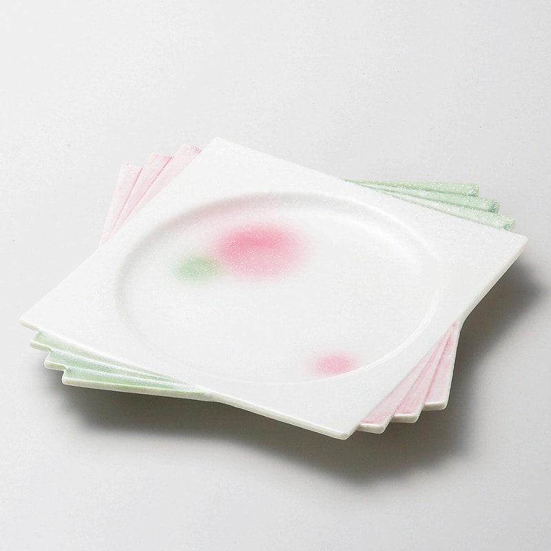 金正陶器 淡雪二色吹 千代折角大皿 1個（ご注文単位1個）【直送品】