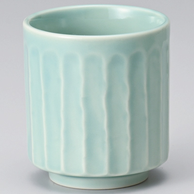 金正陶器 トルコブルーしのぎ湯呑 1個(ご注文単位1個)【直送品】
