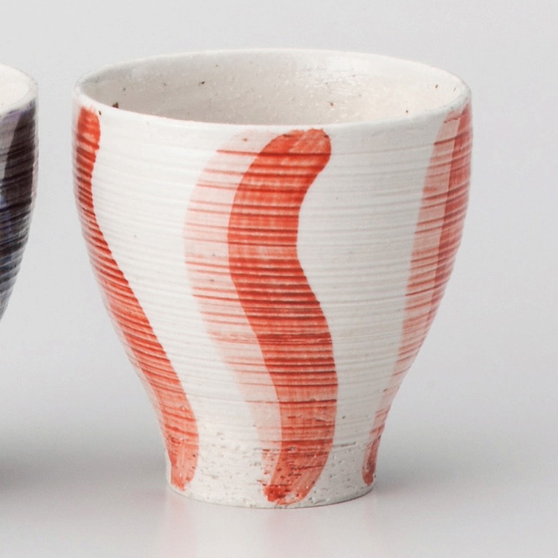 金正陶器 うるし流水（赤）湯呑 1個（ご注文単位1個）【直送品】