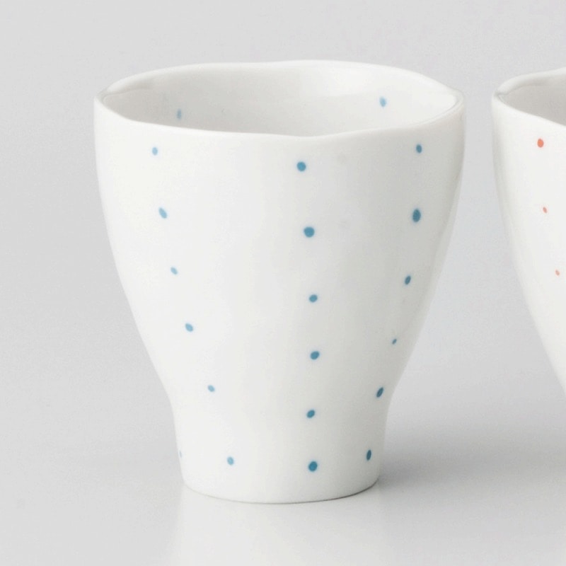 金正陶器 藍 ドット湯呑 1個（ご注文単位1個）【直送品】
